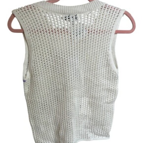Crochet Shell Knit Tank NWT - Picture 5 of 5